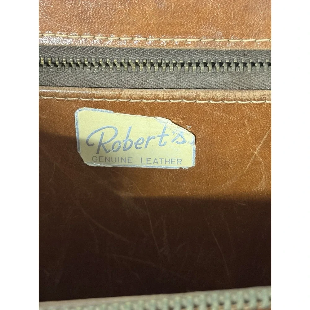 Vintage Robert's Leather Embossed Leather Purse Handbag Monterrey Mexico Made
